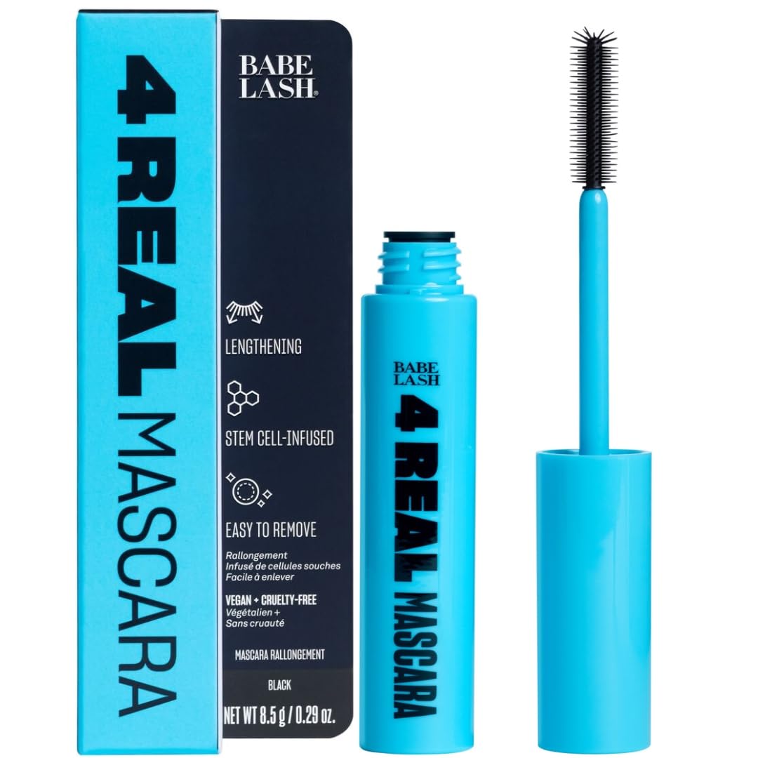 Envase compacto de Babe Original 4 Real Mascara, diseño elegante para uso diario.