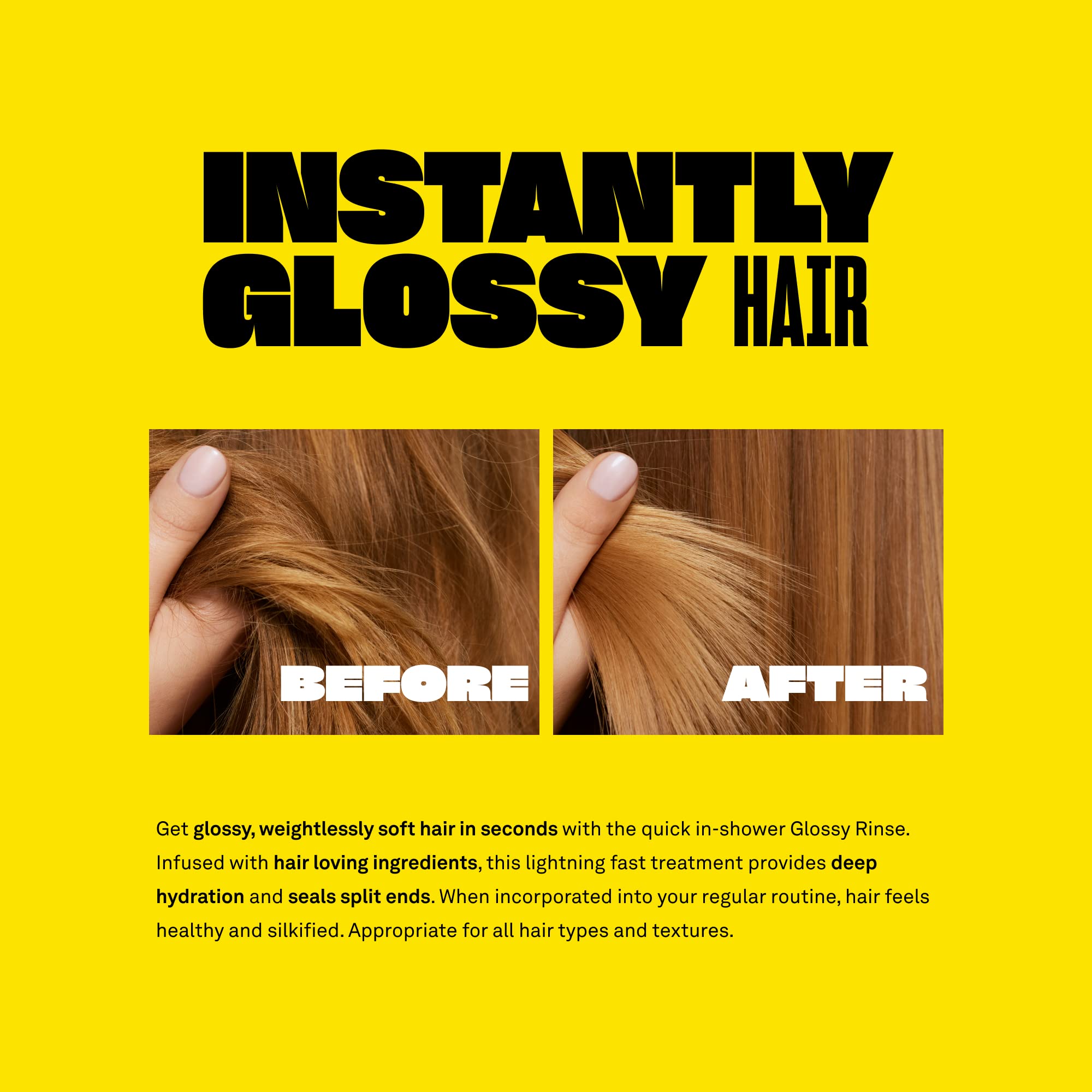 Aplicación en la ducha con Babe Original Babe Locks Glossy Rinse sobre cabello mojado