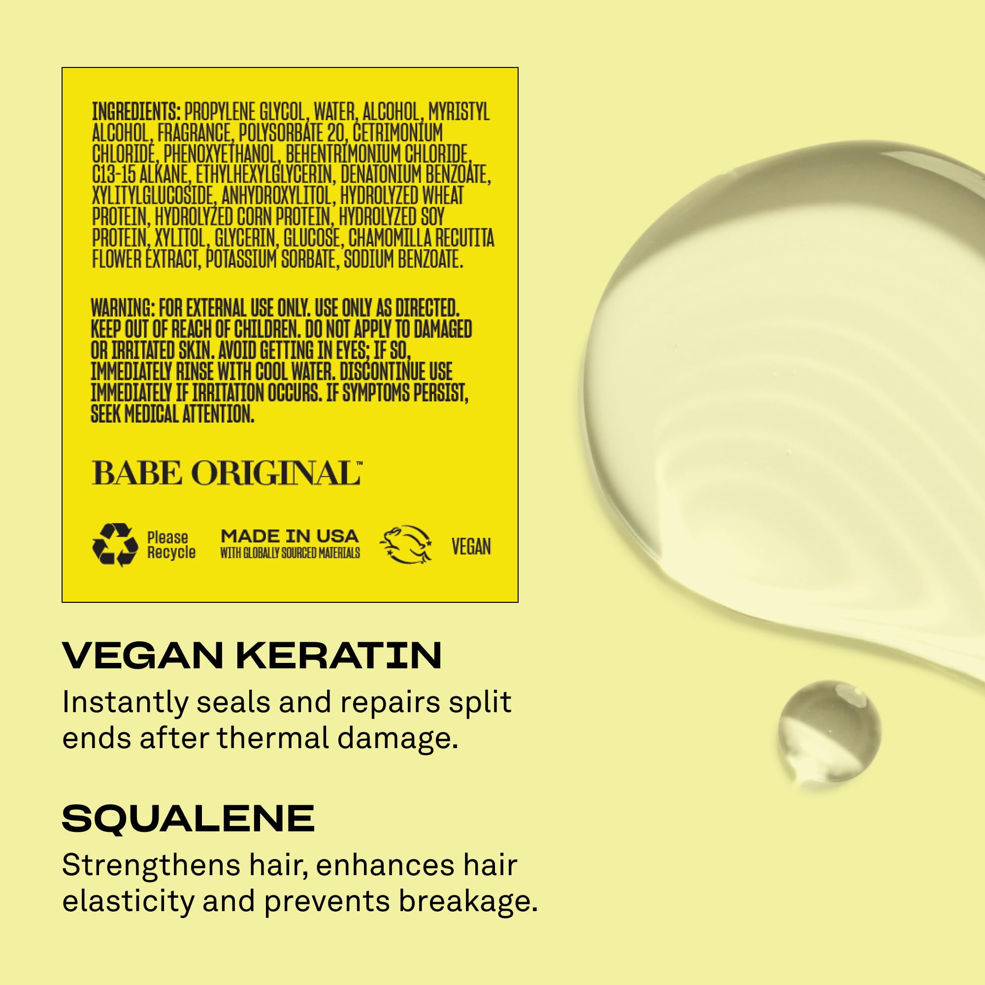 Babe Original Babe Locks Glossy Rinse ingredientes veganos y keratina
