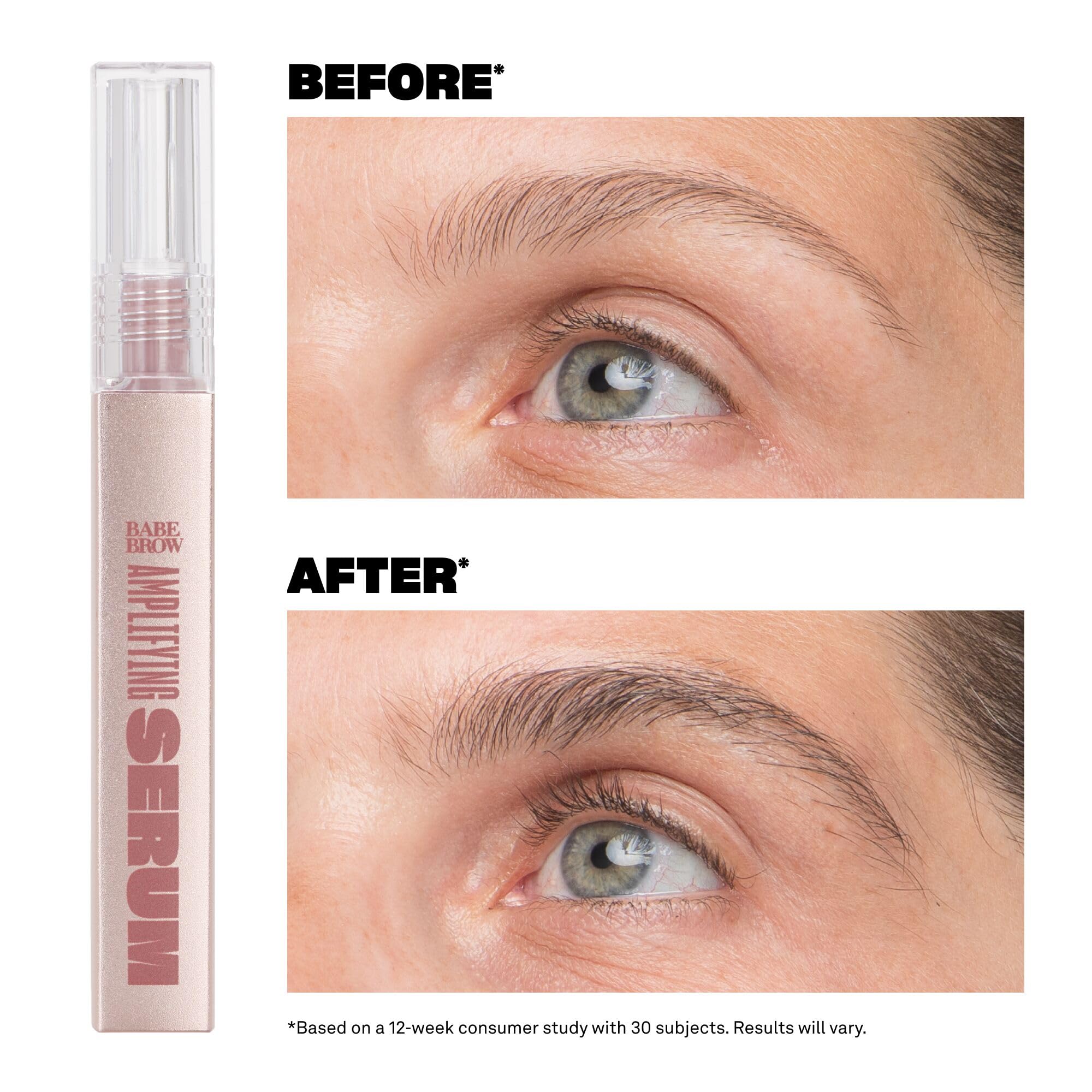 Babe Original Brow Serum – darkening-effect-visual shows subtle brow darkening.