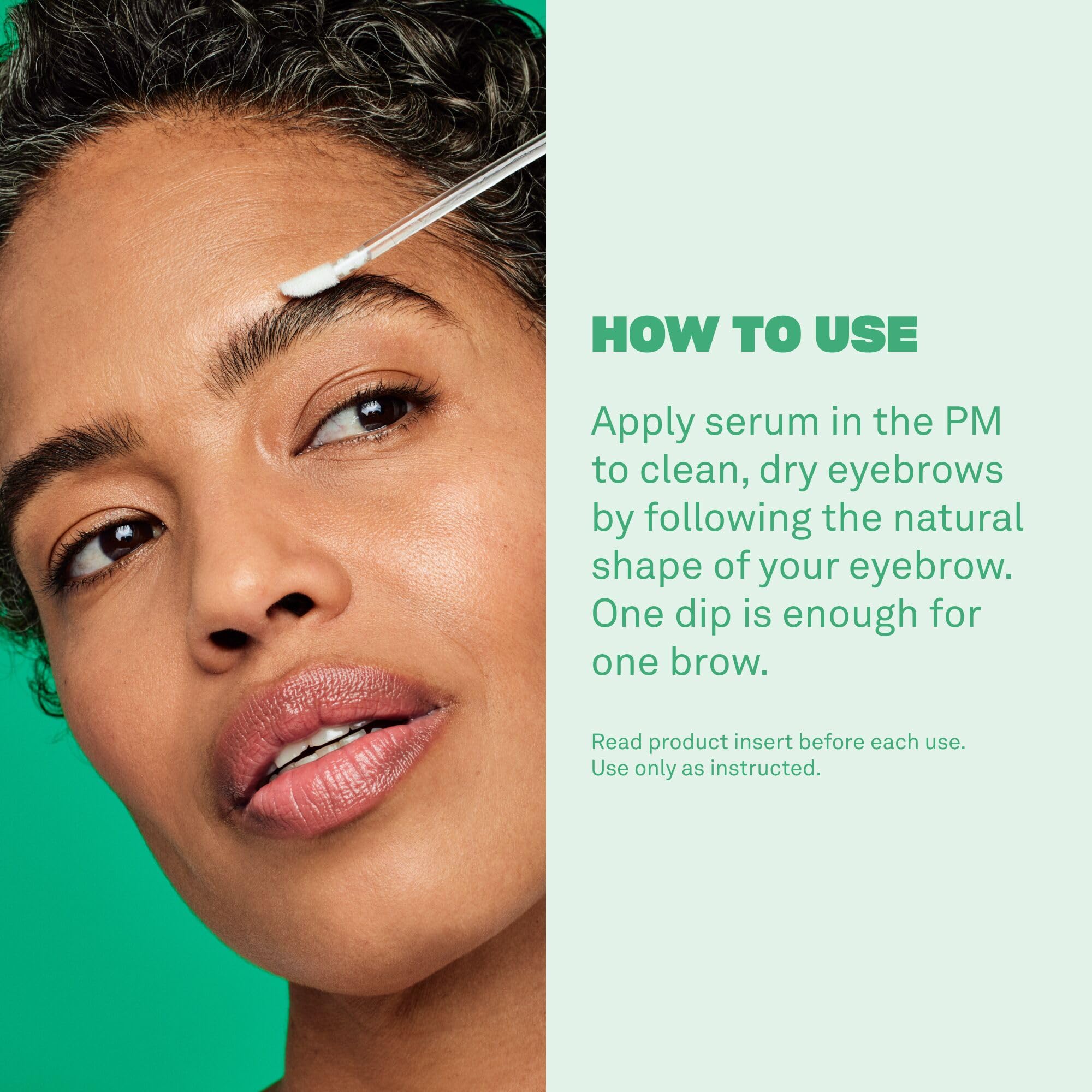 BABE ORIGINAL Eyebrow Serum bottle closeup, highlighting nourishing ingredients such as castor oil.