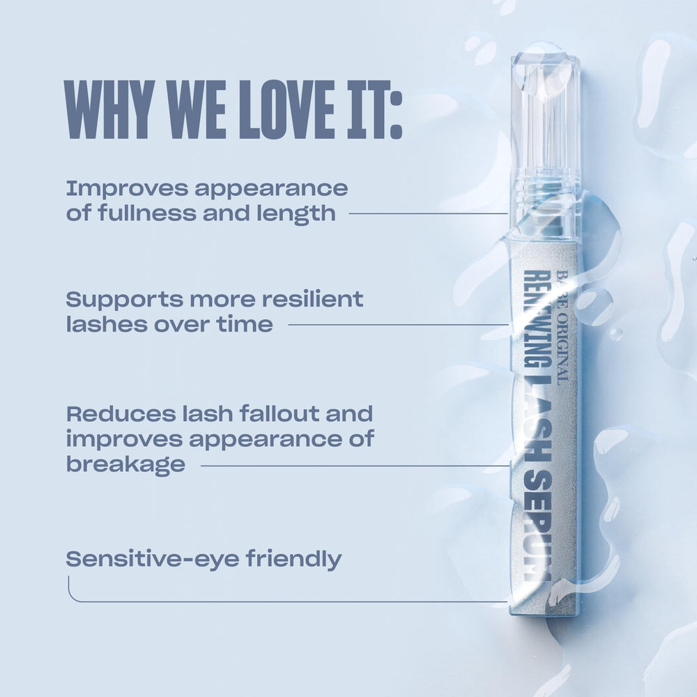 BABE ORIGINAL Nourishing botanicals emphasizing gentle care for delicate lashes.