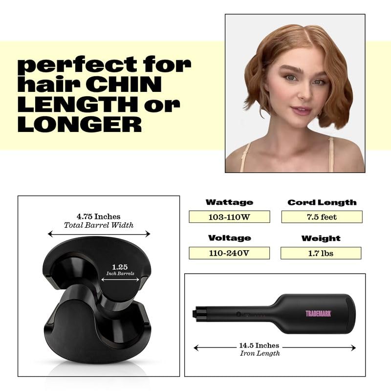 Babe Waves X even heat distribution reduces frizz and enhances shine.