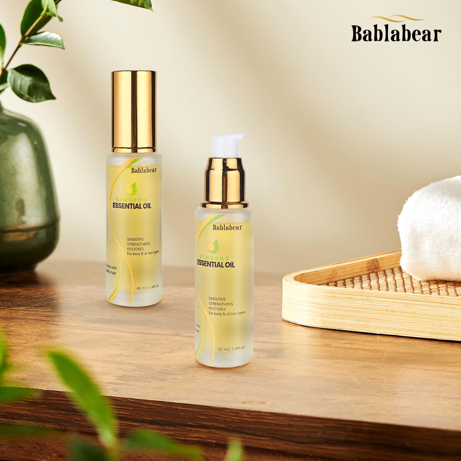 Bablabear Aceite para cabello rizado mejora la suavidad.