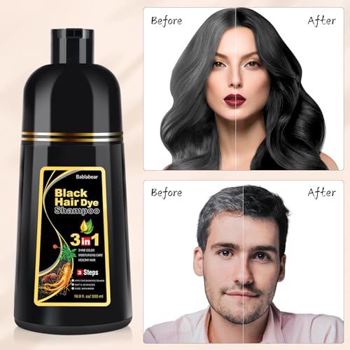 Bablabear shampoo application on dry hair for easy color deposition