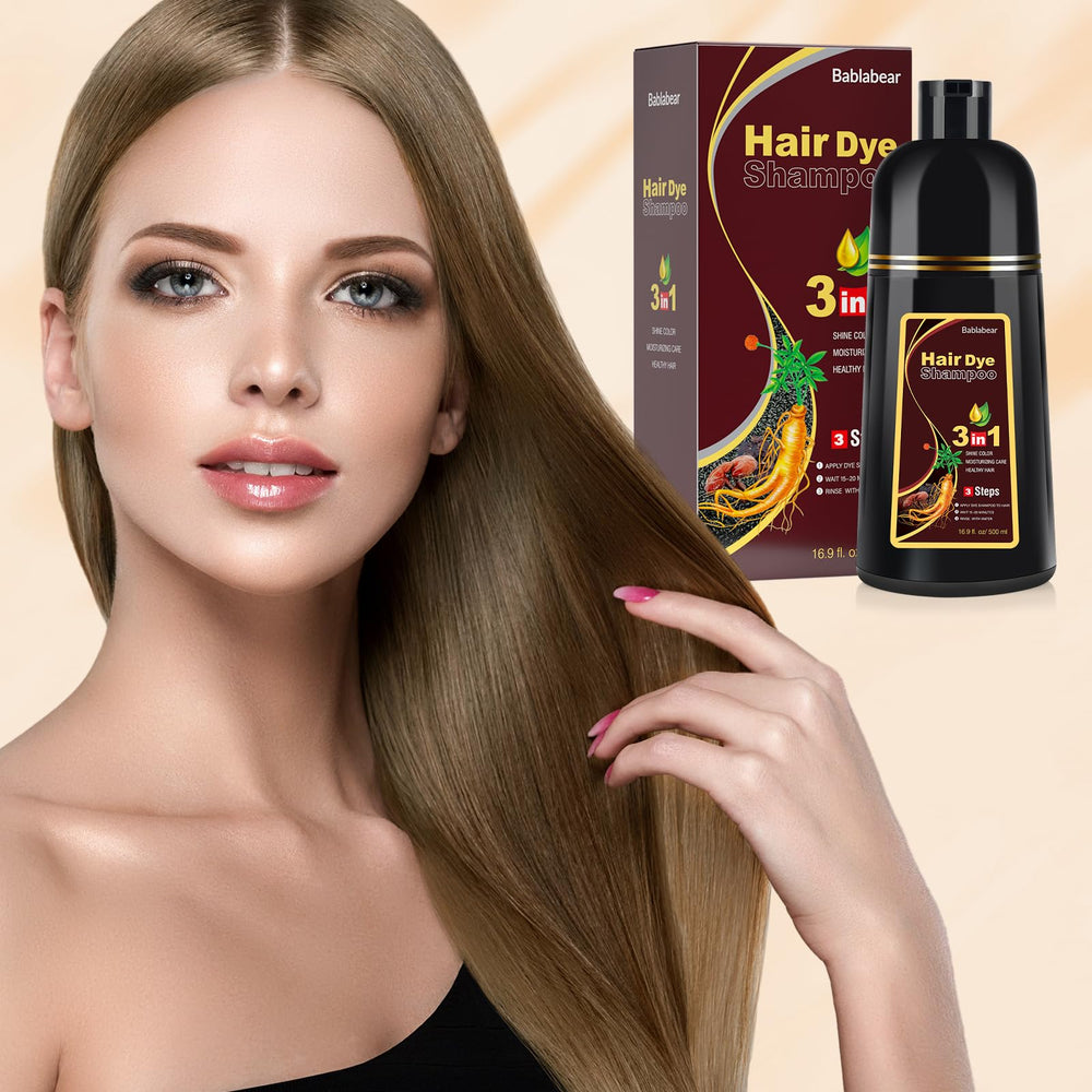 Bablabear Chestnut Brown 3-in-1 shampoo for men and women with long-lasting color