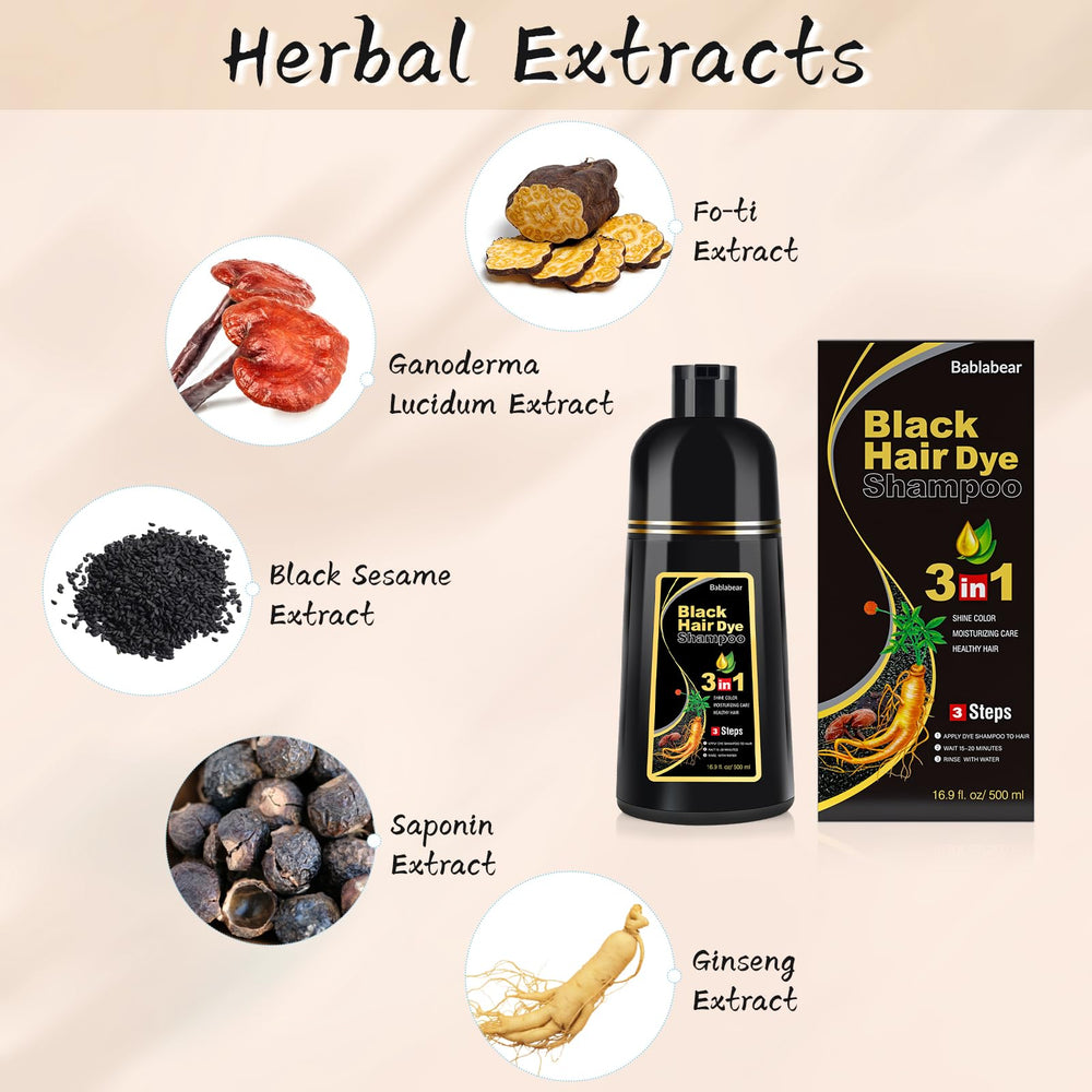 Bablabear natural herbal ingredients table highlighting oils and turmeric