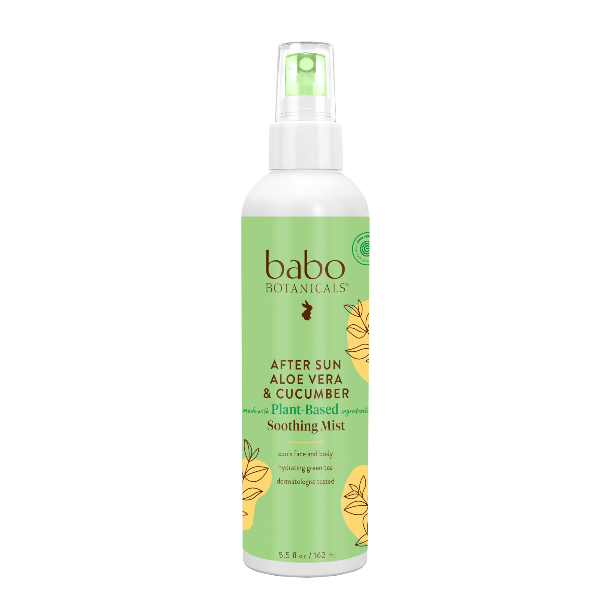 Babo Botanicals After Sun Mist: botella con aloe y pepino para hidratación suave
