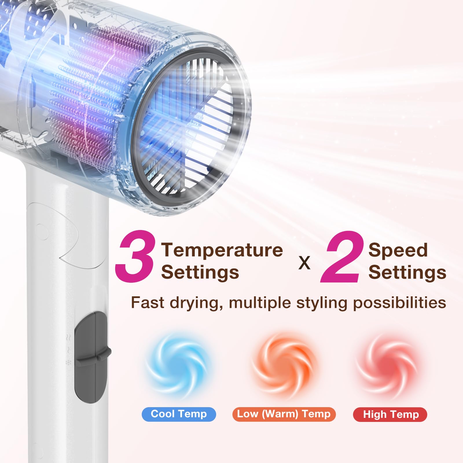 BABONIR 8ft cord provides flexible reach for home salon use