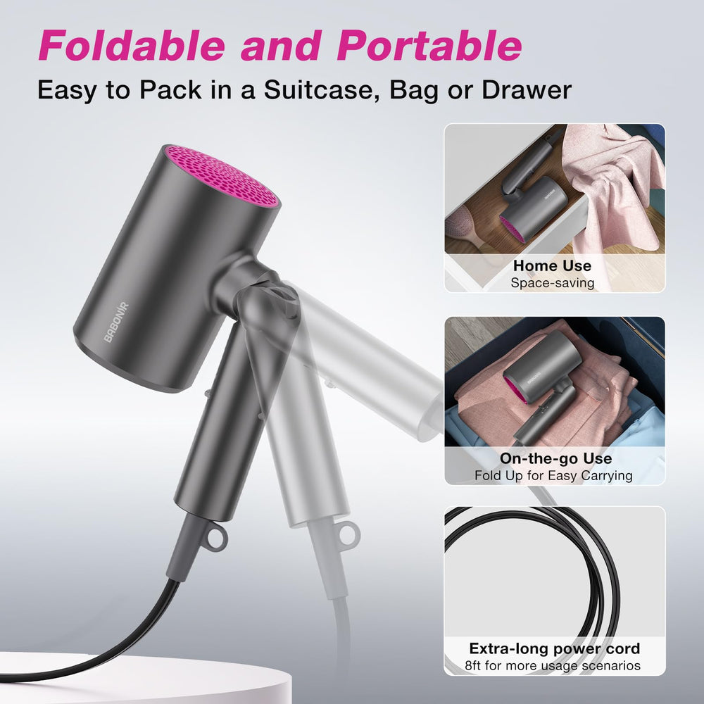 BABONIR hair dryer compact storage design for small spaces
