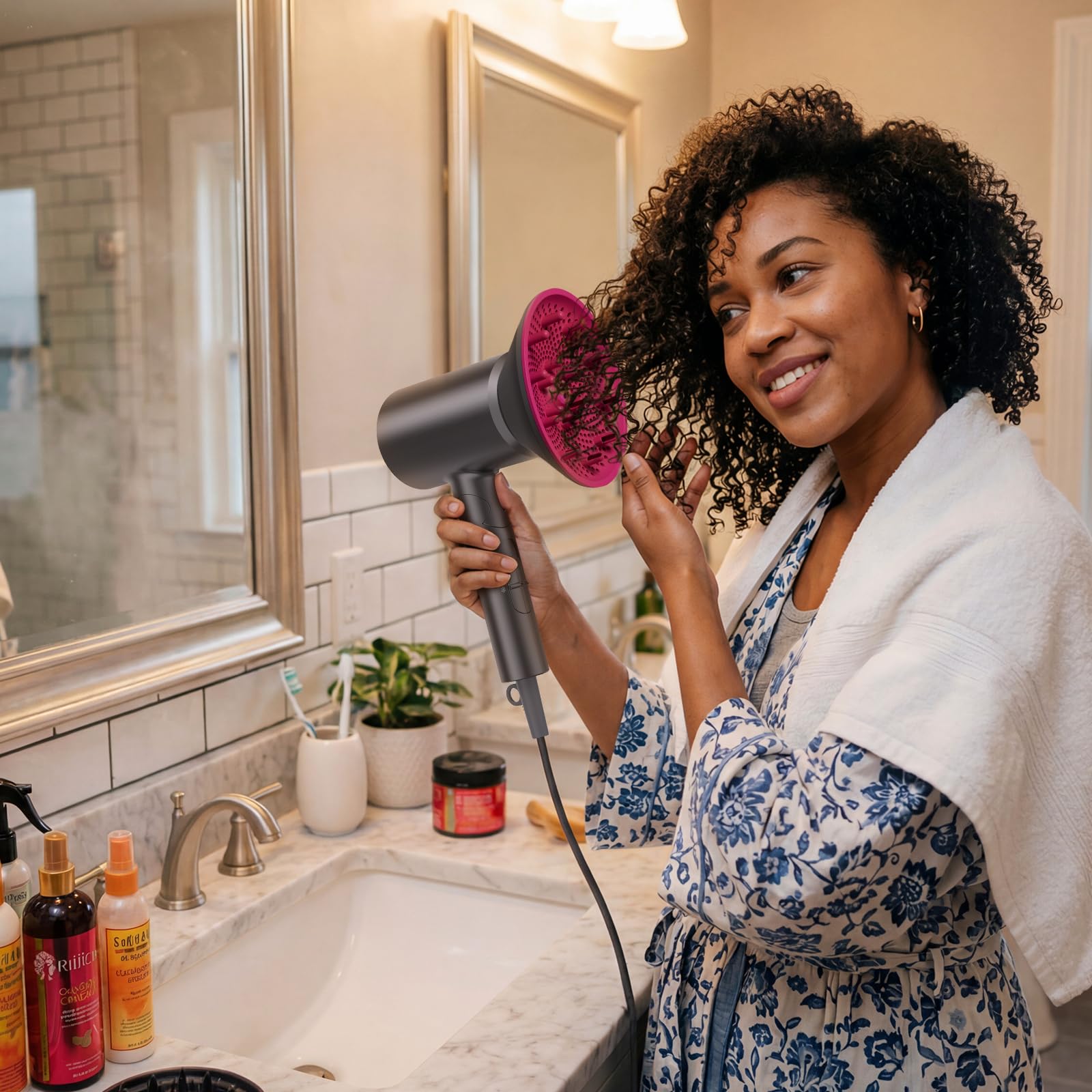BABONIR hair dryer with concentrator nozzle for precise styling