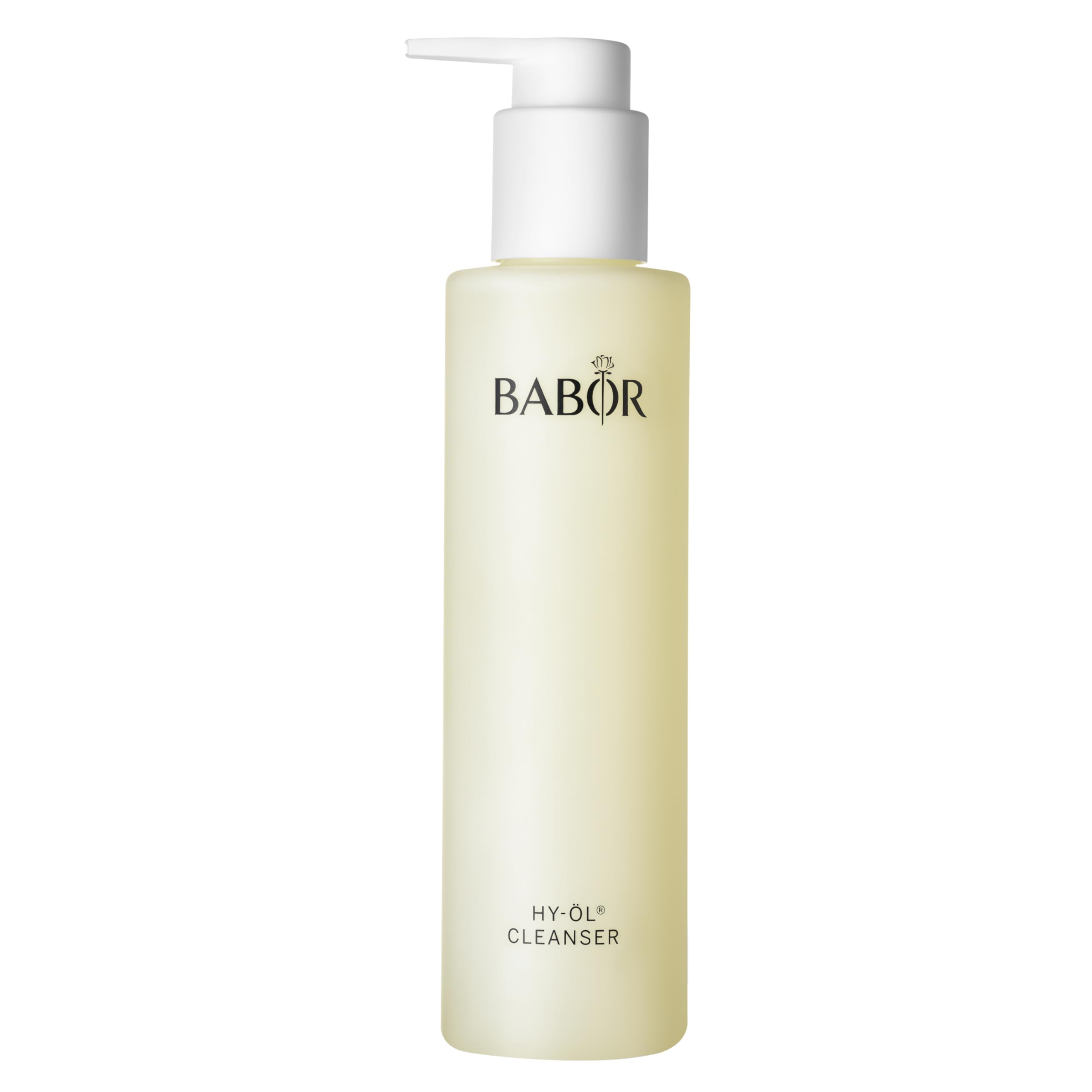 BABOR HY-ÖL Cleanser bottle with pump for easy dosing and gentle cleansing.