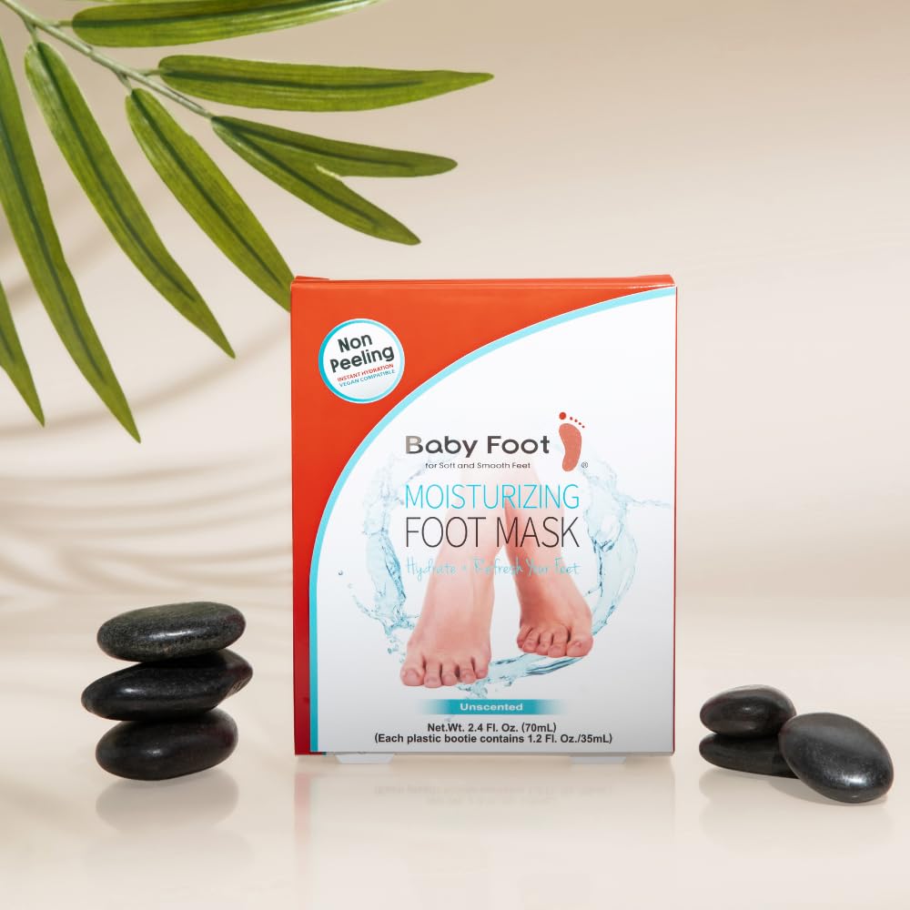 Baby Foot Aplicación crema para pies hidratados.