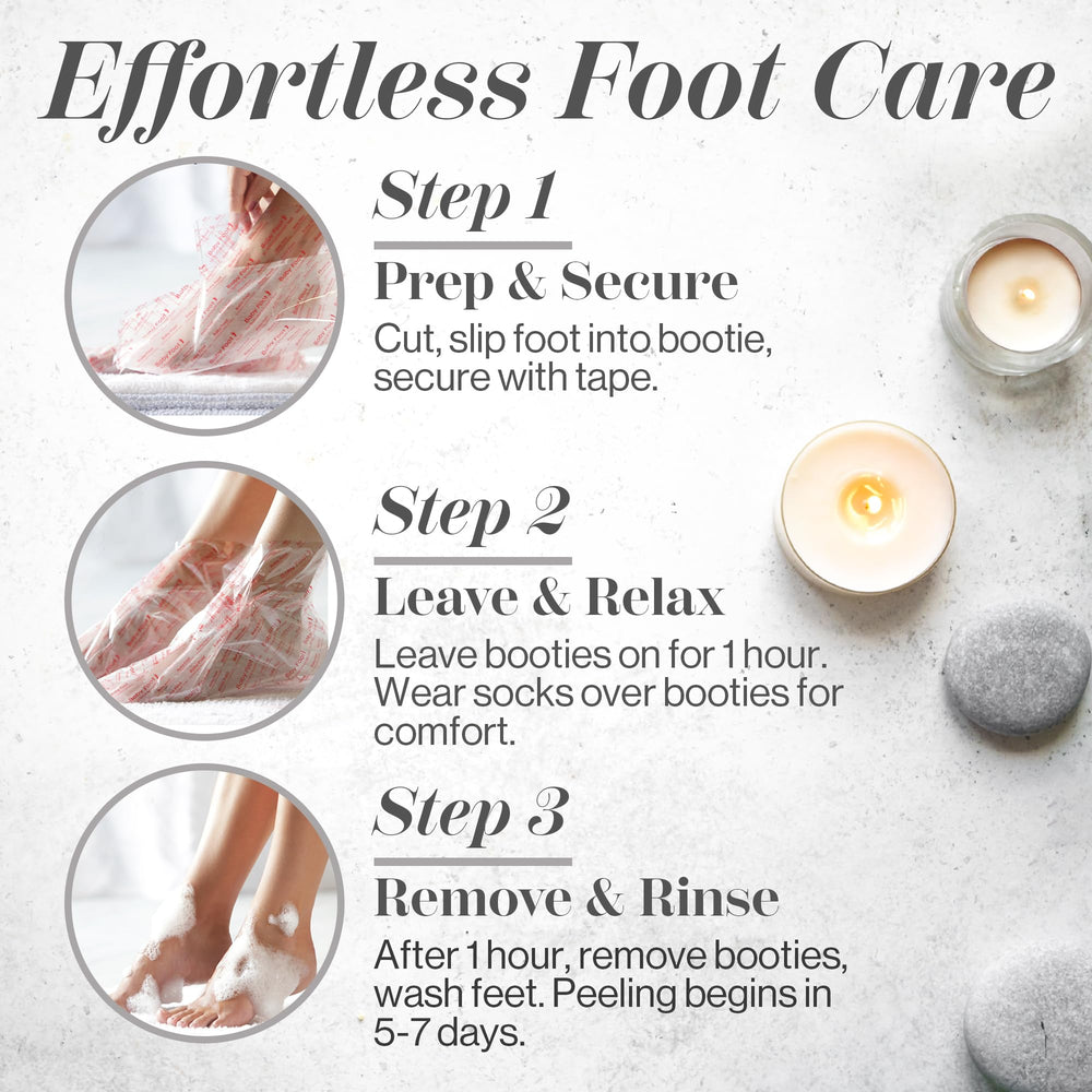Clear usage guide for Baby Foot peel kit.