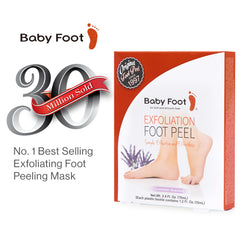 Baby Foot lavender-scented booties for a relaxing spa experience.