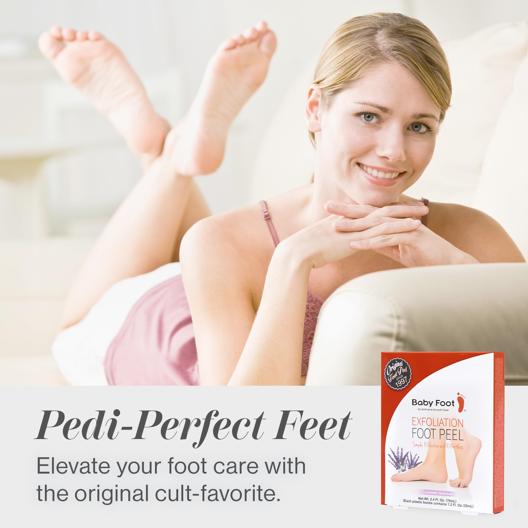 Home spa setup with Baby Foot for convenient foot care.
