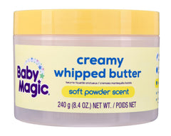 Baby Magic Mantequilla Batida Cremosa, envase 8-4 onzas líquidas, hidratación suave para piel sensible.
