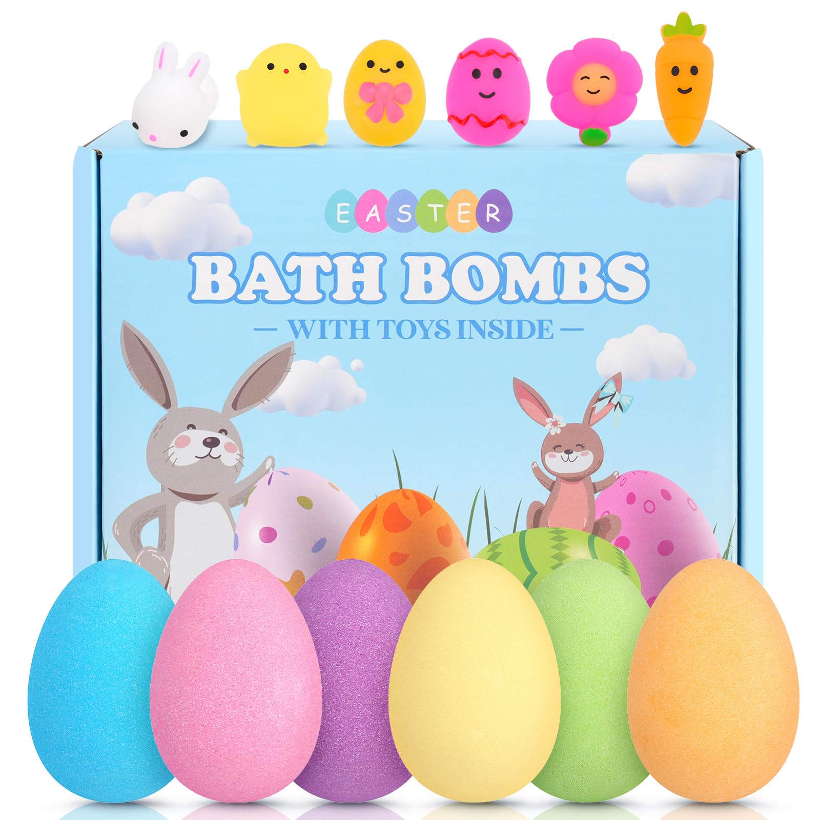 Babycop bomba de baño de Pascua con sorpresa, colorida y fragante para un baño divertido.