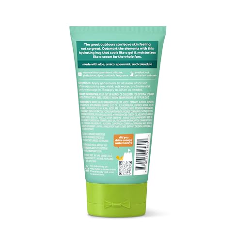 Babyganics textura gel-crema pos-sol, sensación refrescante al aplicar.