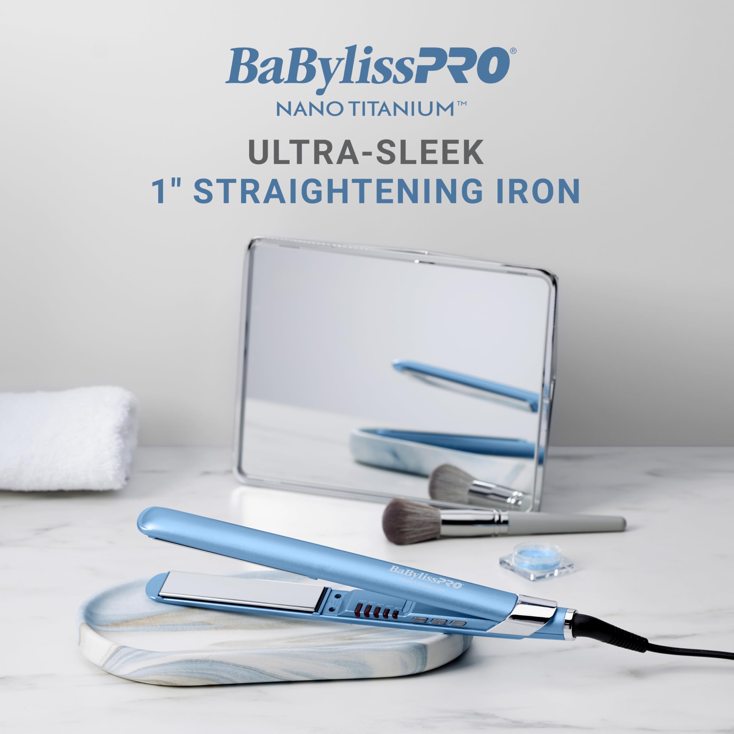BaBylissPRO 1-inch iron extended plates in action faster straightening