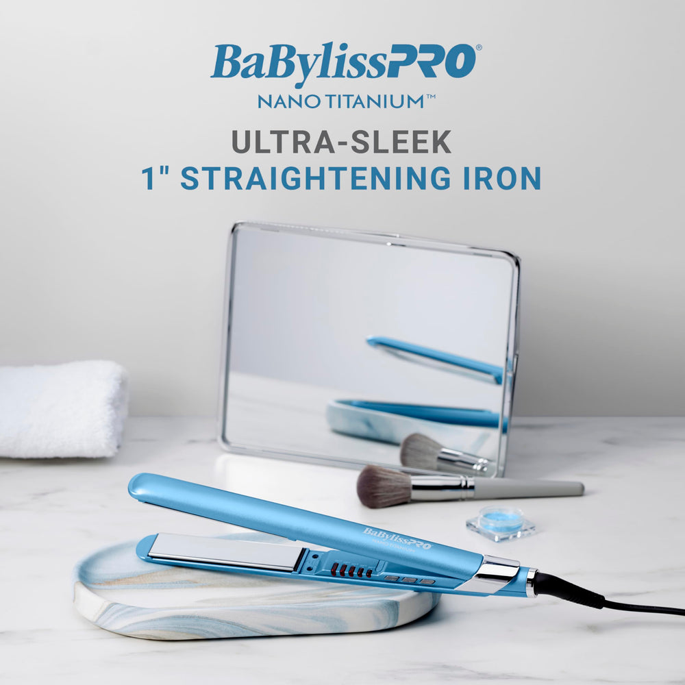 BaBylissPRO 1-inch iron extended plates in action faster straightening