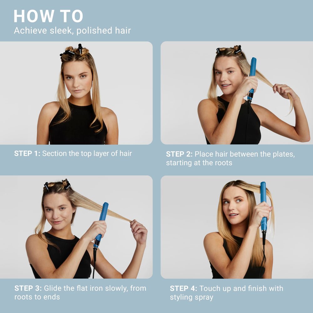 BaBylissPRO 1-inch iron in use smooth glide through hair