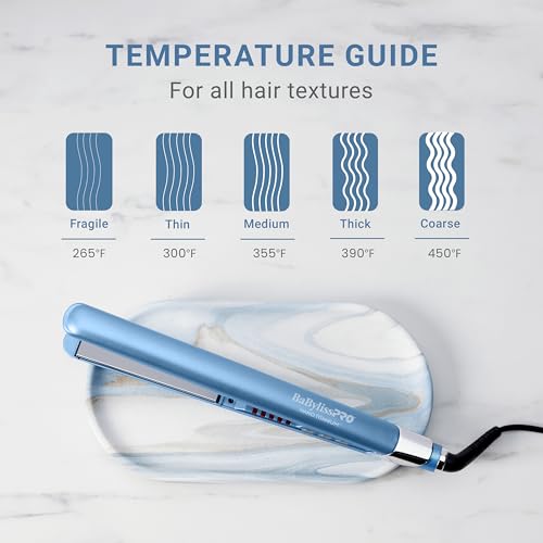 BaBylissPRO 1-inch iron LED display close-up precise control