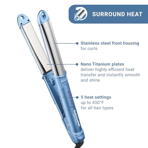 BaBylissPRO ceramic heater with instant heat up for quick styling