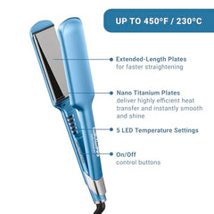 BaBylissPRO titanium plates close-up highlighting glide