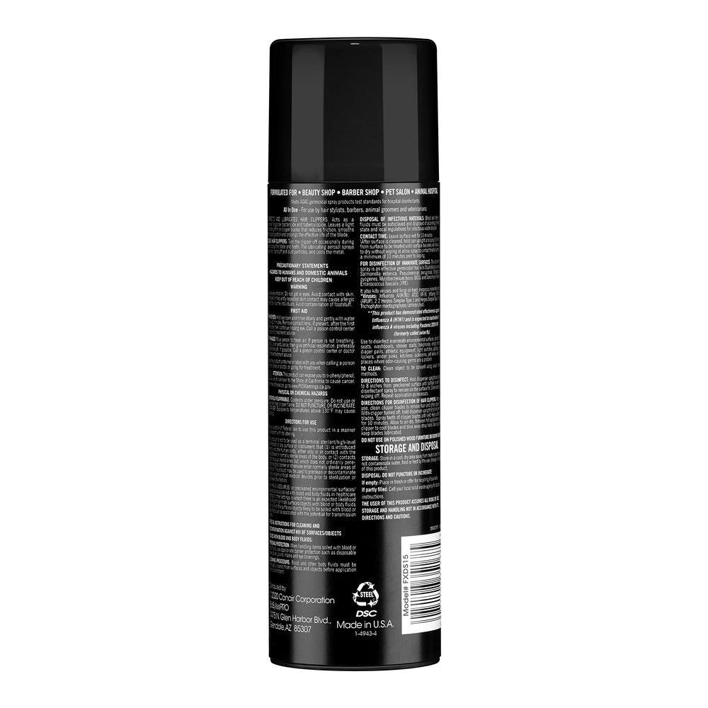 BaBylissPRO Barberology All In One Clipper Spray on blades improves cleaning and lubrication.