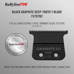 Close-up of graphite teeth on FX707B2 blade for ultra-thin edge work