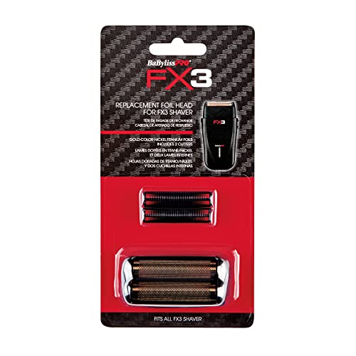 BaBylissPRO FX3 dual-cutters foil head for efficient, smooth shaves.