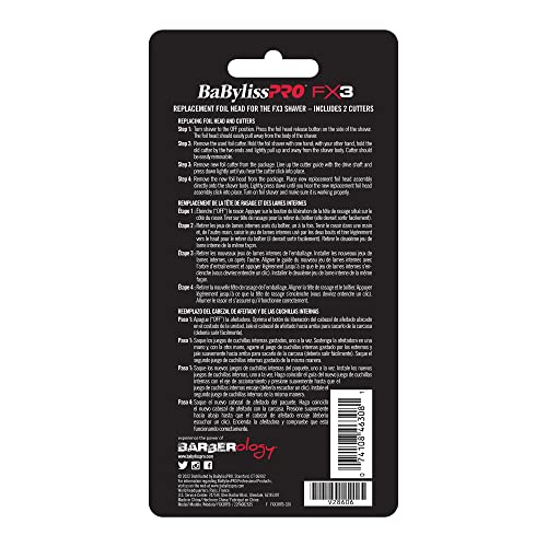 BaBylissPRO FX3 ergonomic black housing foil head for comfortable grooming.