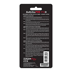 BaBylissPRO FX3 ergonomic black housing foil head for comfortable grooming.