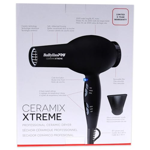 BaBylissPRO Ceramix Xtreme cold shot helps set lasting styles