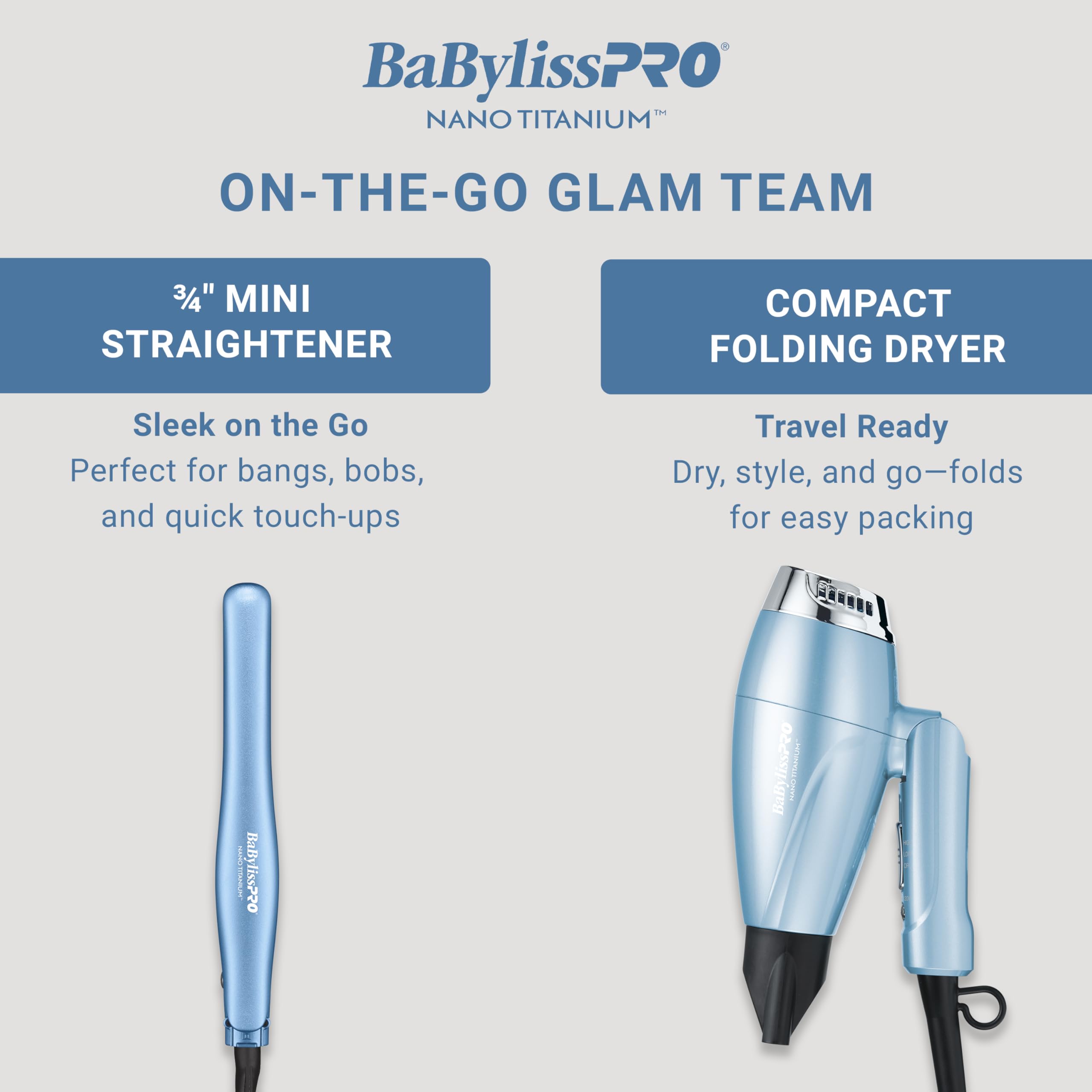 BaBylissPRO Compact styling iron for easy handling