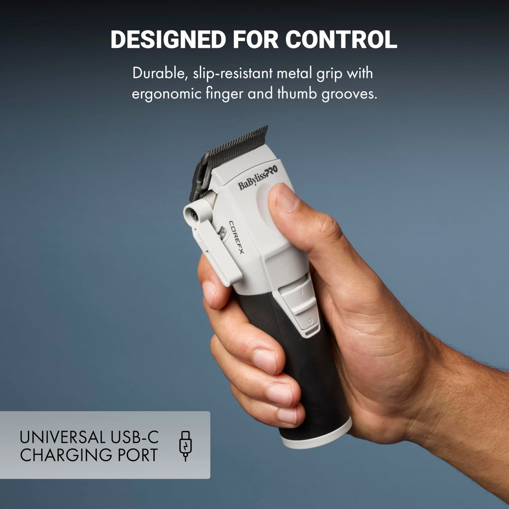 BaBylissPRO COREFX clipper runtime of two hours on cordless charge.