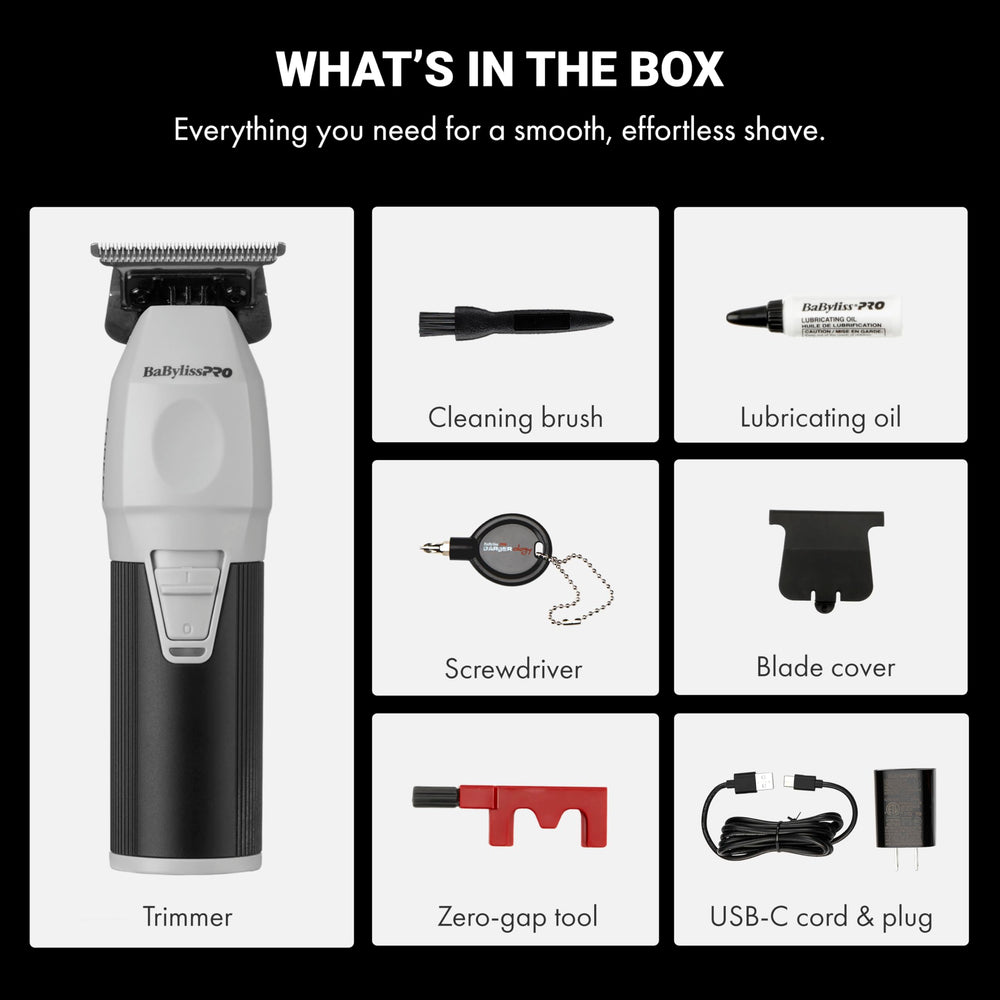 BaBylissPRO COREFX trimmer 6800 RPM motor delivers smooth results.