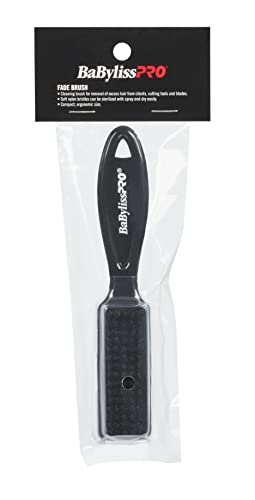 BaBylissPRO Fade Brush Black removes hair from clients and blades