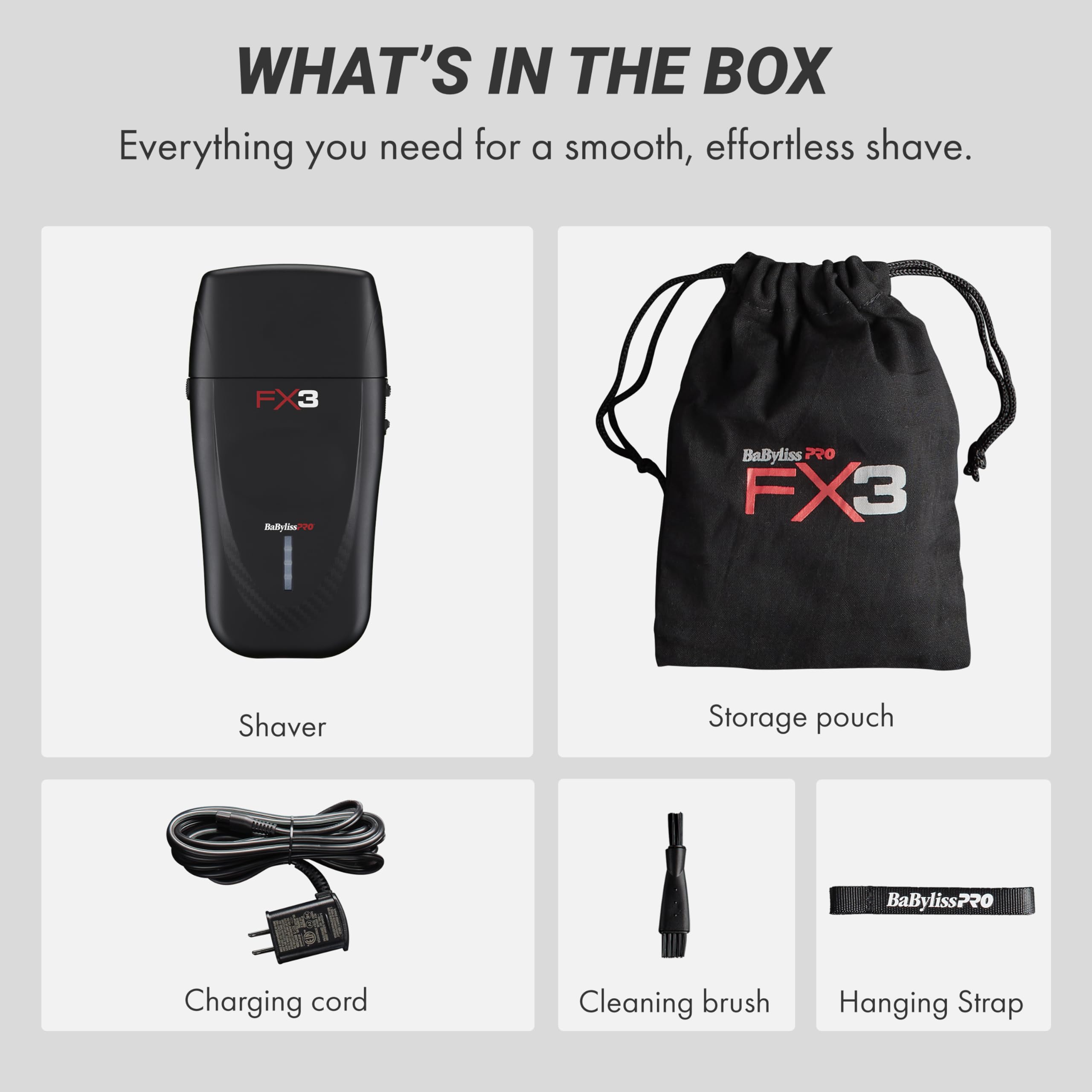 BaBylissPRO FX3SB cordless design for flexible grooming.