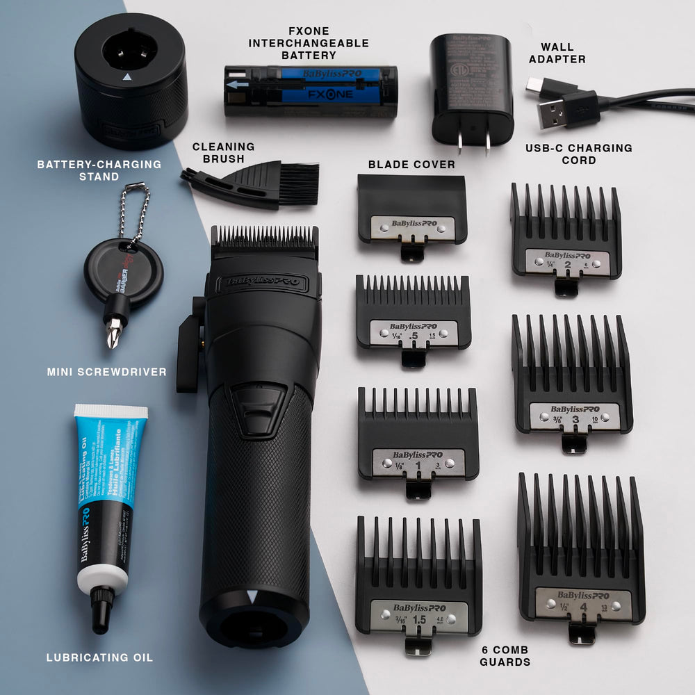 BaBylissPRO FXONE guards and attachments for versatile styling options.