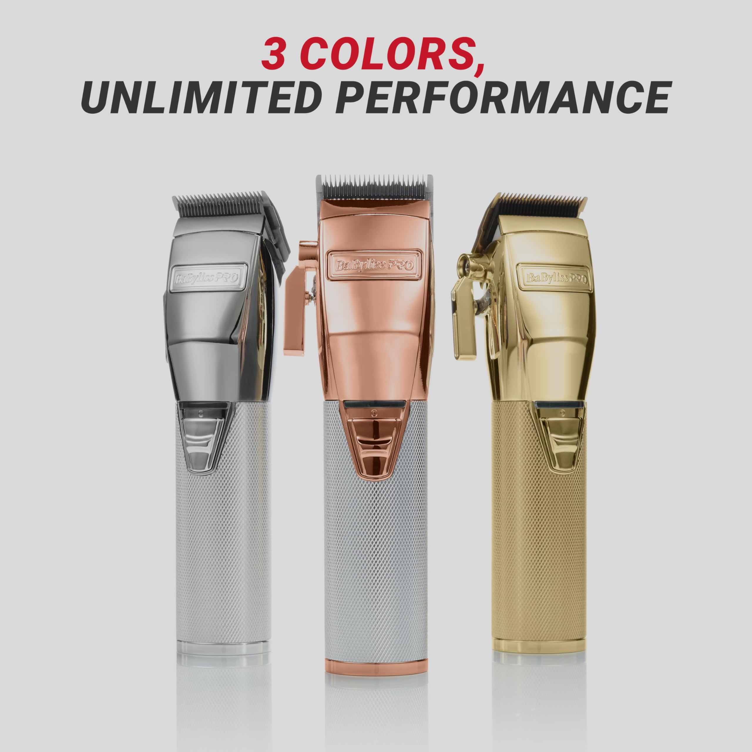 BaBylissPRO GOLDFX+ gold finish gives premium look.