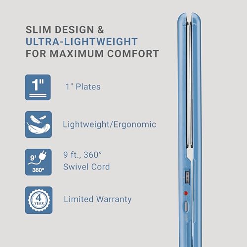 BaBylissPRO flat iron heat settings up to 450F for versatile looks.