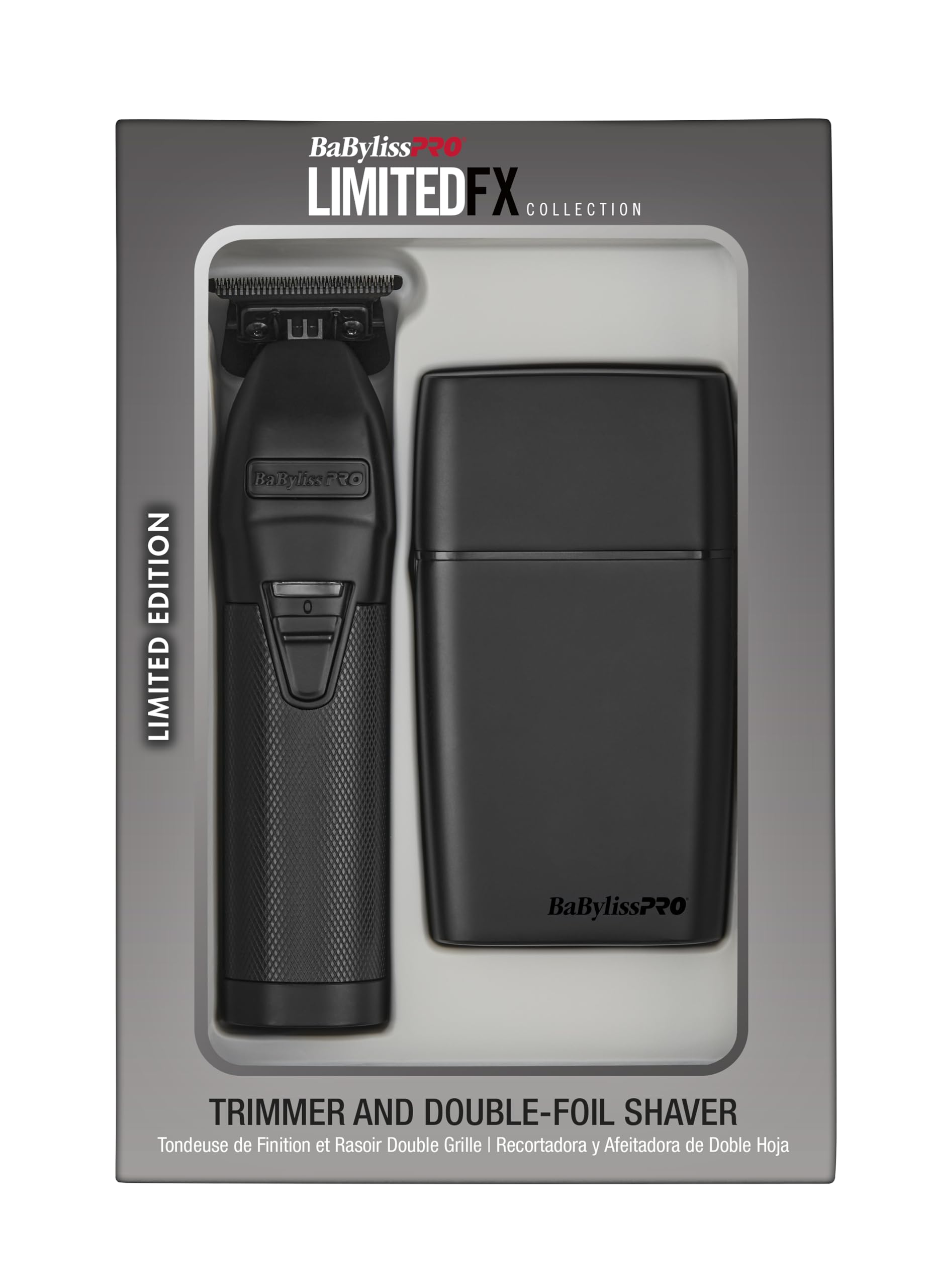 BaBylissPRO LimitedFX pack close-up emphasizing warranty and FXCORD compatibility.