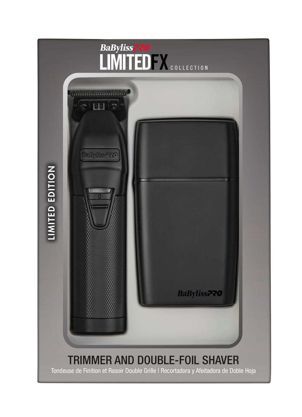 BaBylissPRO LimitedFX pack close-up emphasizing warranty and FXCORD compatibility.