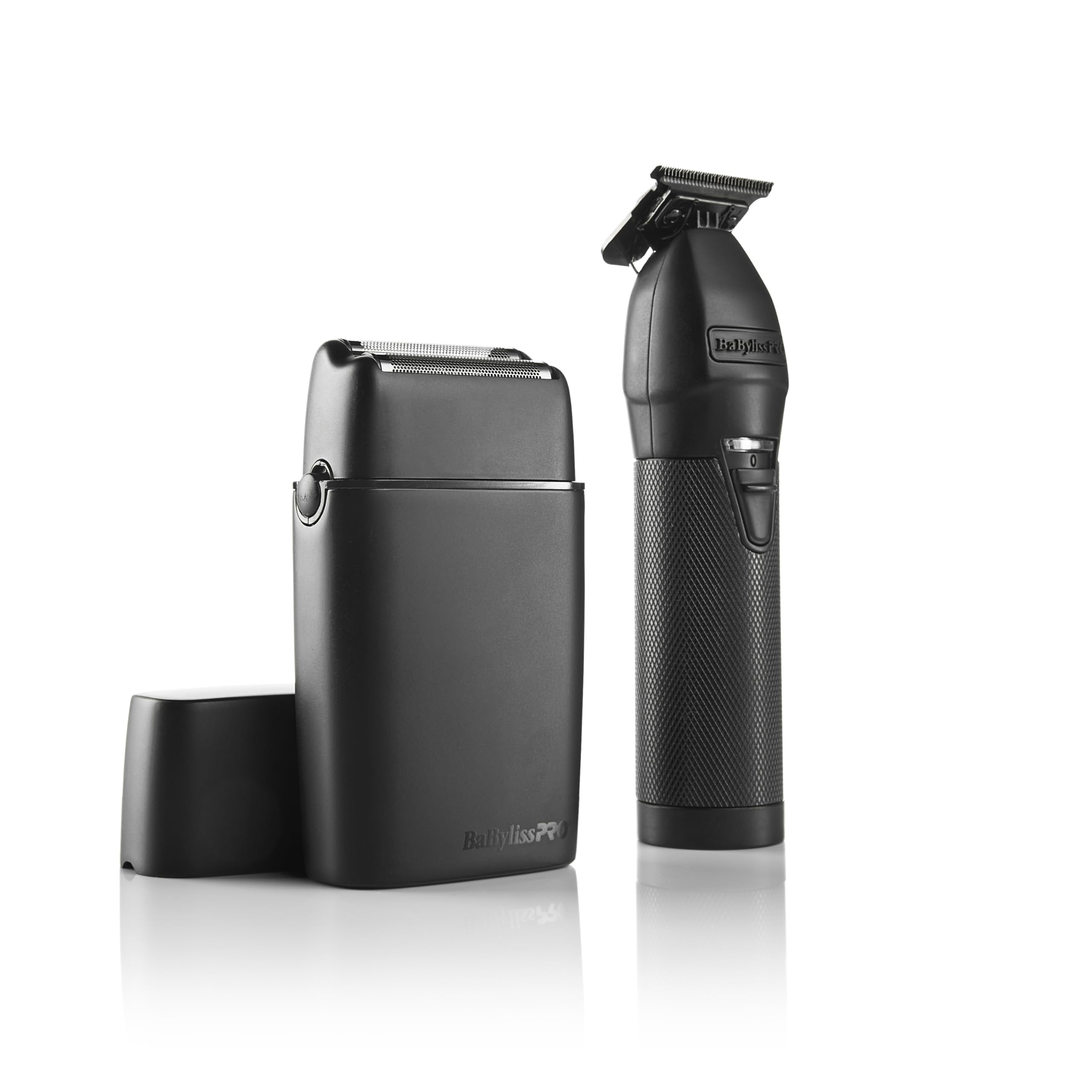 BaBylissPRO LimitedFX trimmer close-up showing the zero-gap T-blade for precise edging.