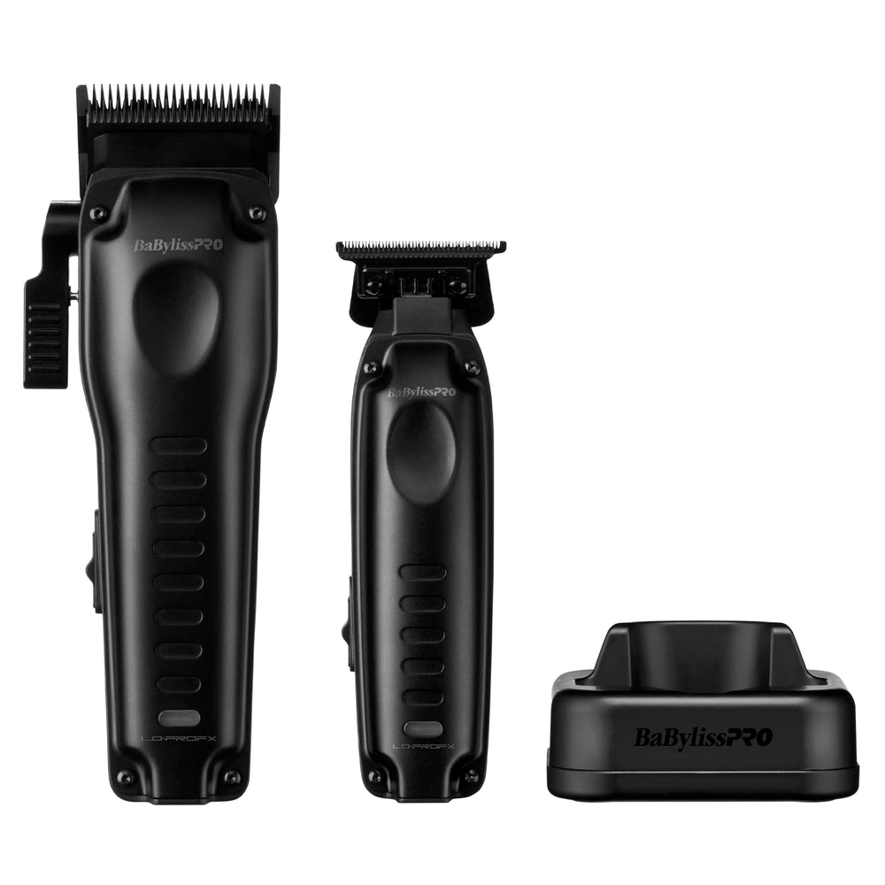 BaBylissPRO LO-PROFX clipper matte black for portable precise fades.