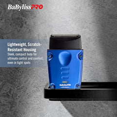 BaBylissPRO LO-PROFX shaver top view displaying compact footprint in hand