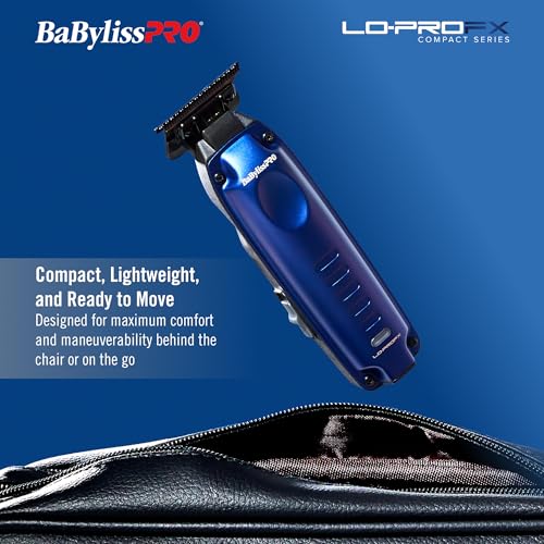BaBylissPRO LO-PROFX compact trimmer back view highlighting portability.
