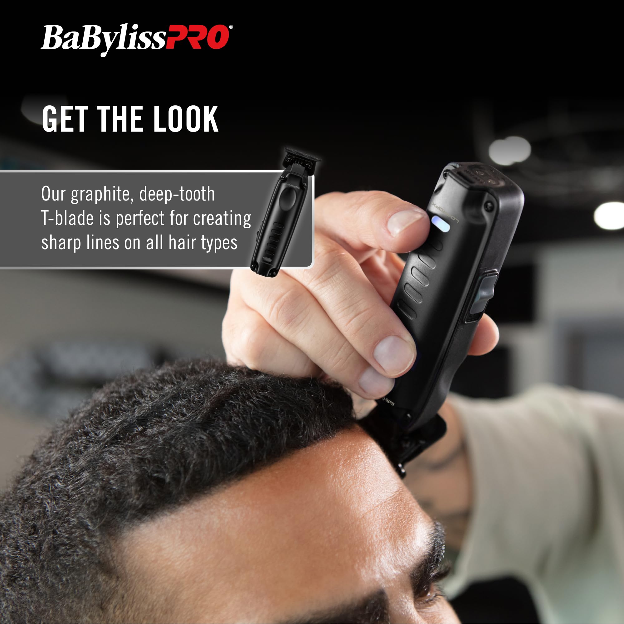 BaBylissPRO LO-PROFX six-guard clipper set speeds up blends.
